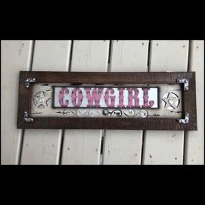 Cowgirl sign